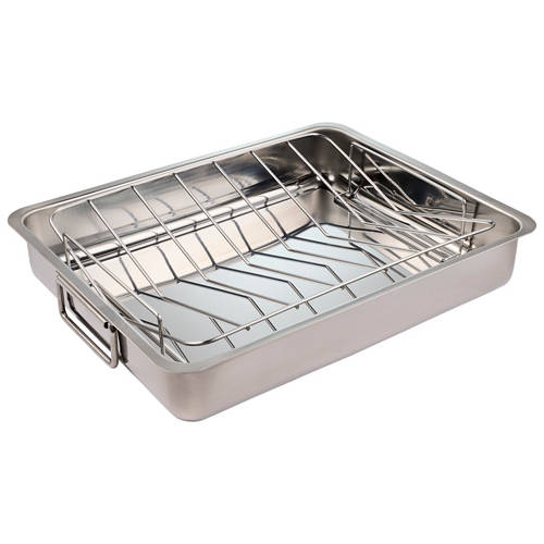 Front shot 2, Stainless Steel Roaster with Rack