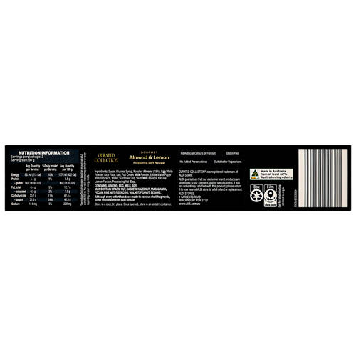 Front shot 3, Gourmet Soft Nougat Almond and Lemon 150g