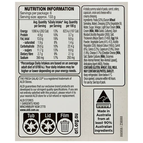 Nutrients 1, Pasta Salad 800g