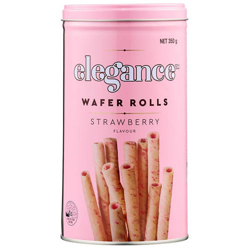 Front shot 2, Wafer Rolls Strawberry 350g
