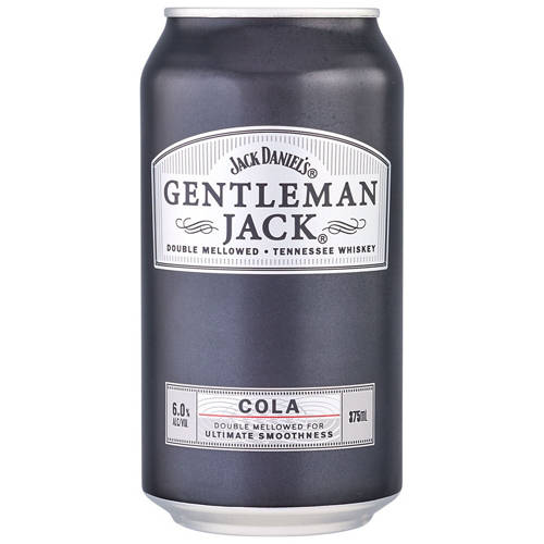 Front shot 4, Gentleman Jack & Cola 4 Pack 375ml