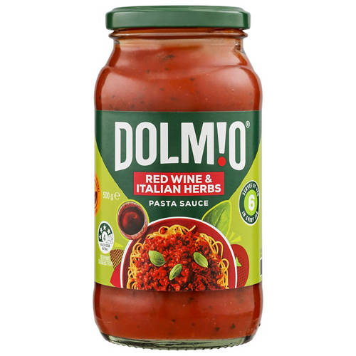 Front shot 2, Extra Red Wine and Italian Herbs Pasta Sauce 500g