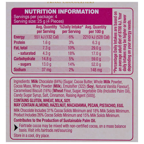 Front shot 3, Milk Chocolate & Caramel Biscuit Chocolate 100g