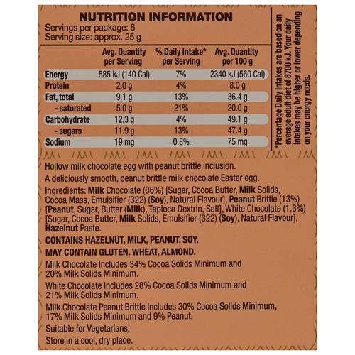 Nutrients 1, Peanut Brittle Premium Egg 150g