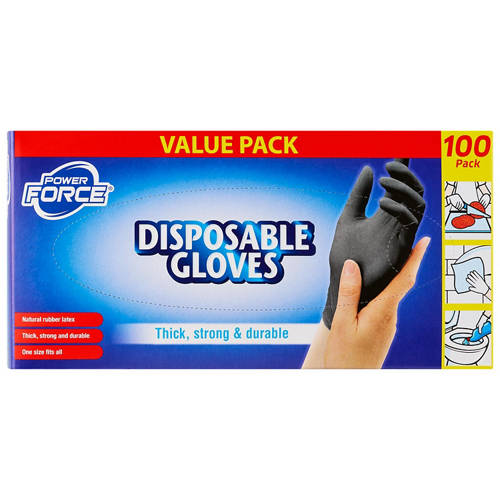 Front shot 2, Bulk Disposable Latex Powder Free Gloves 100 Pack