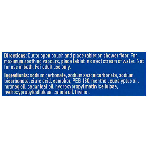 Ingredients 1, VapoShower 5 Pack