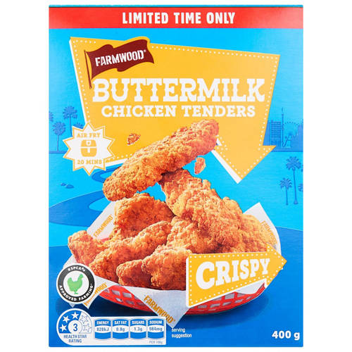 Front shot 2, Buttermilk Style Chicken Tenders 400g