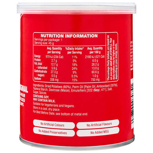 Front shot 2, Snack Stack Chips Original Flavour 45g