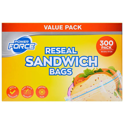 Front shot 2, Bulk Sandwich Bags 300 Pack