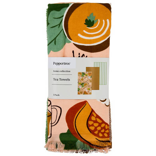 Front shot 2, Winter Baking Tea Towel 3 Pack