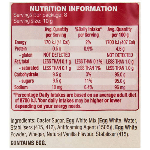 Nutrients 1, Meringue Nests 8 Pack 80g