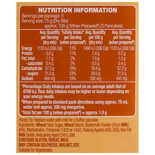 Nutrients 1, Buttermilk Pancake Mix & Shake 375g