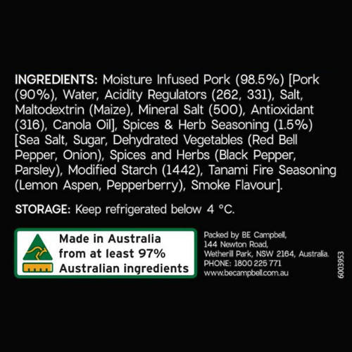 Ingredients 1, Pork Loin Roast Marinated 600g