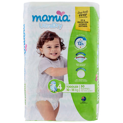 Front shot 2, Size 4 Nappies 10-15kg 50pk