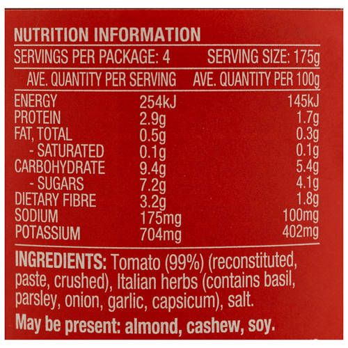 Nutrients 1, Italian Herbs Passata 700g