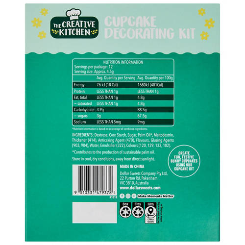 Front shot 2, Easter Cupcake Decorating Kit 55g