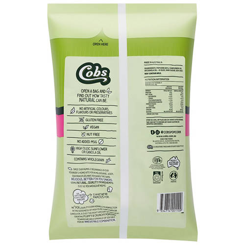 Front shot 2, Sweet & Salted Popcorn 180g