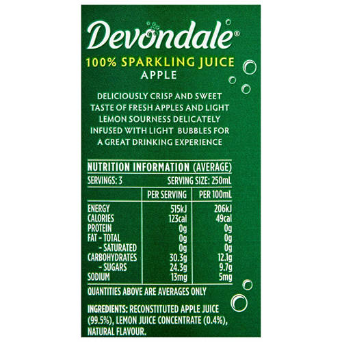 Nutrients 1, Sparkling Apple Juice 750ml