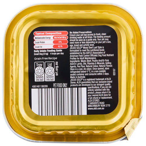 Front shot 3, Meaty Beef Loaf Style Premium Dog Food 100g