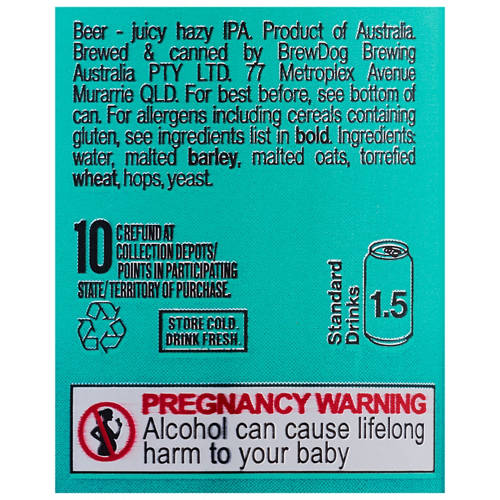 Front shot 5, Hazy Jane New England IPA 4 Pack 375ml
