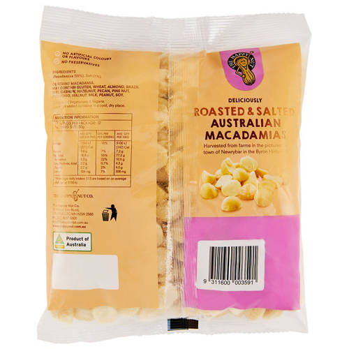 Front shot 2, Roasted & Salted Australian Macadamias 600g