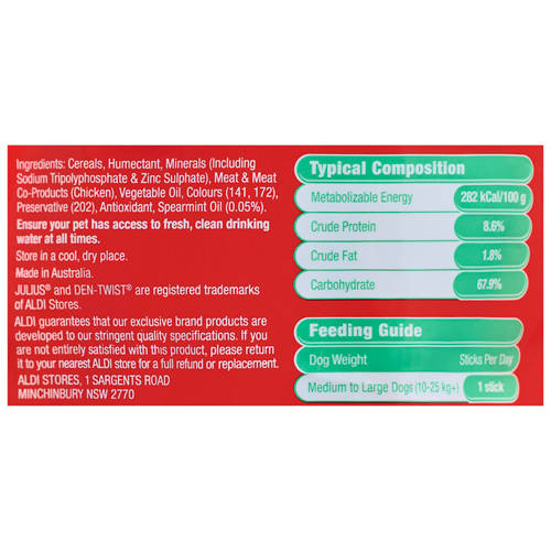 Ingredients 1, Dog Dental Treats 7 Pack