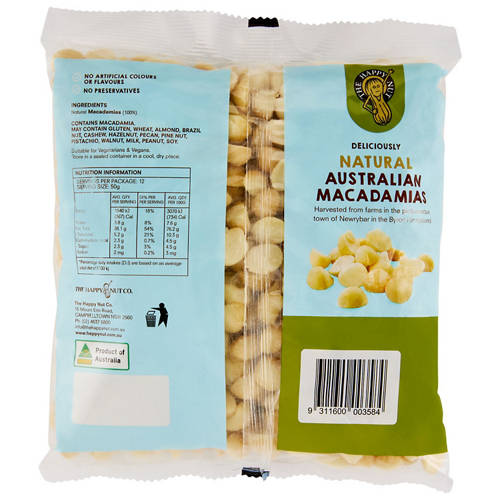 Front shot 2, Natural Australian Macadamias 600g