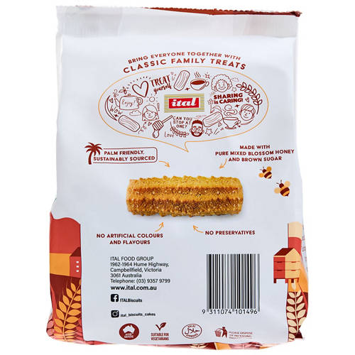 Front shot 2, Honey & Brown Sugar Biscuits 400g
