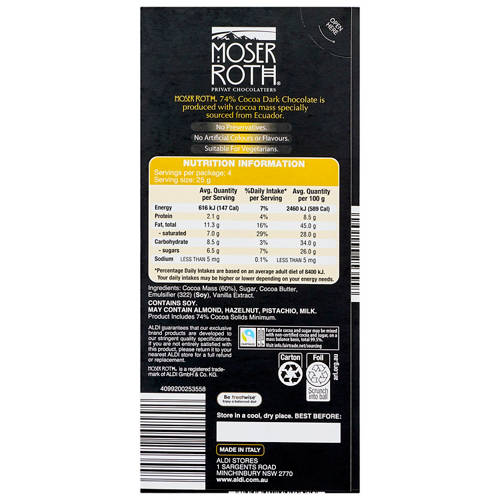 Front shot 2, Fair Trade Origin Chocolate 74% Cocoa 100g