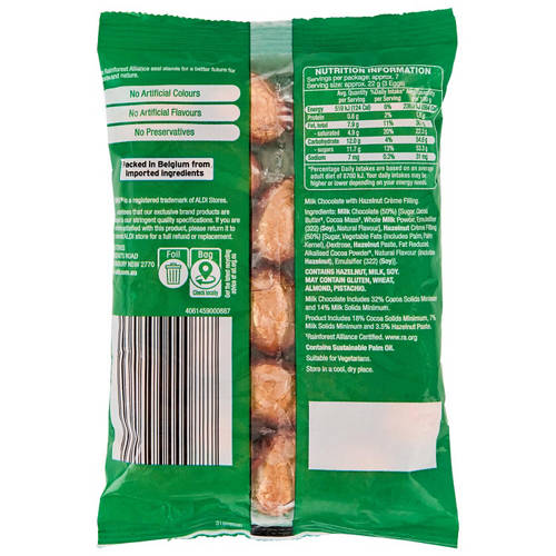 Front shot 2, Hazelnut Dark Chocolate Mini Eggs 150g