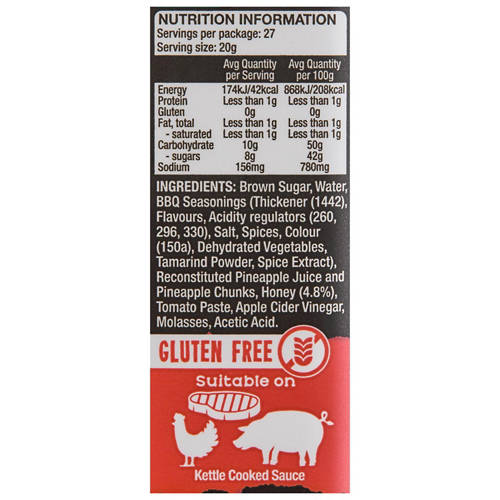 Nutrients 1, Sweet Honey BBQ Sauce 280g