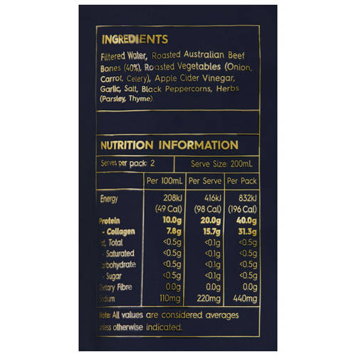 Ingredients 1, Super Protein Bone Broth 400ml