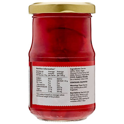 Front shot 4, Italian Maraschino Cherries 225g