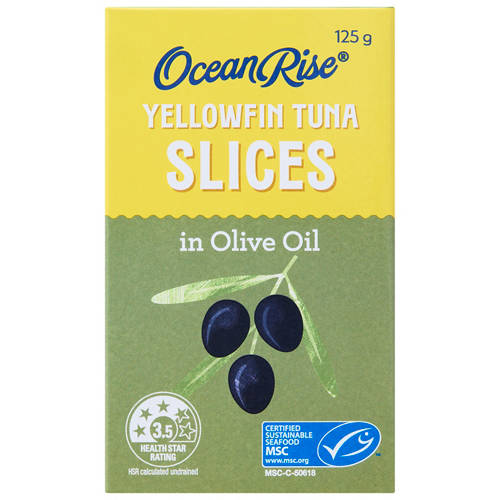 Front shot 2, Yellowfin Tuna Slices In Olive Oil 125g
