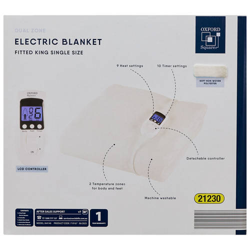 Front shot 4, Electric Blanket King Single Size