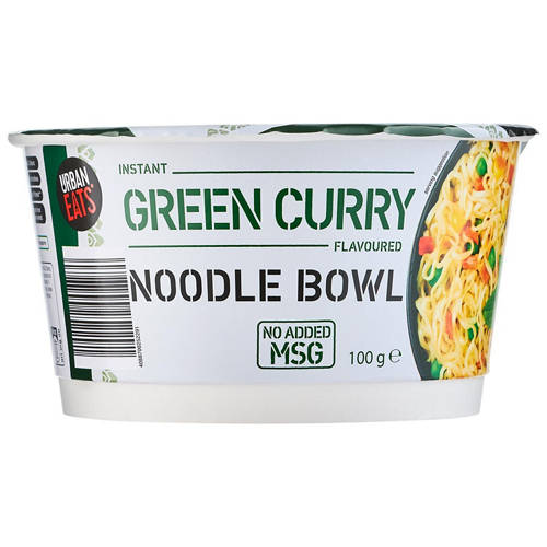 Front shot 4, Green Curry Flavoured Noodle Bowl 100g