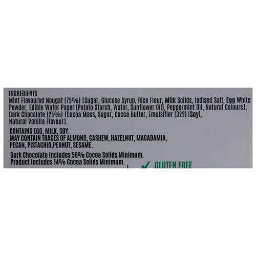 Ingredients 1, Chocolate Coated Bites Dark Chocolate Mint 150g