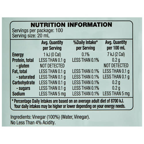 Nutrients 1, White Vinegar 2L