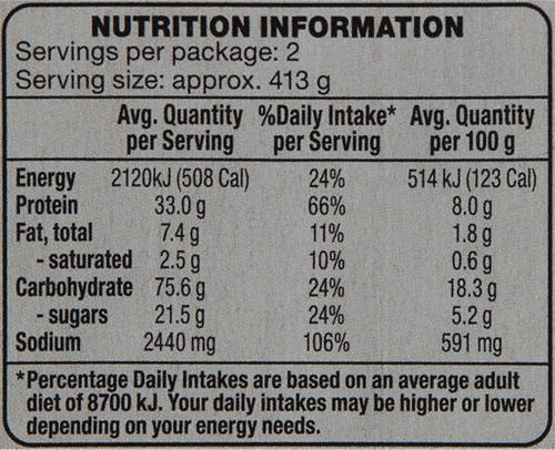 Nutrients 1, Beef Nasi Goreng 825g