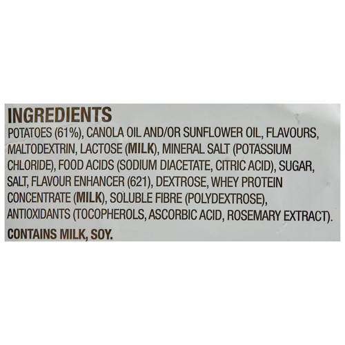 Ingredients 1, Salt & Vinegar Crinkle Cut Chips Party Bag 380g