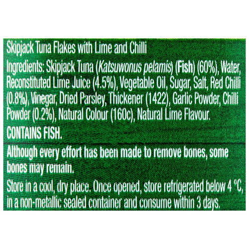 Ingredients 1, Lime & Chilli Tuna 95g