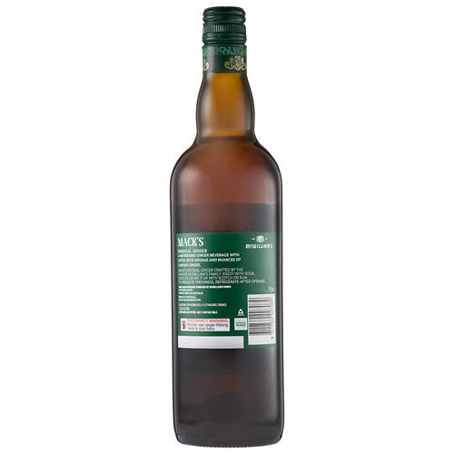 Front shot 2, Mack's Green Ginger Wine 750ml