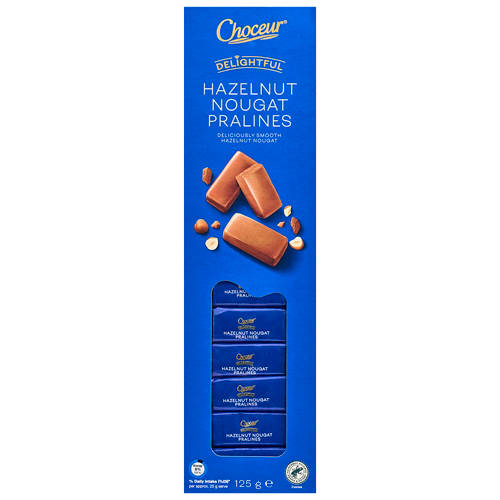 Front shot 2, Delightful Hazelnut Nougat Pralines 125g