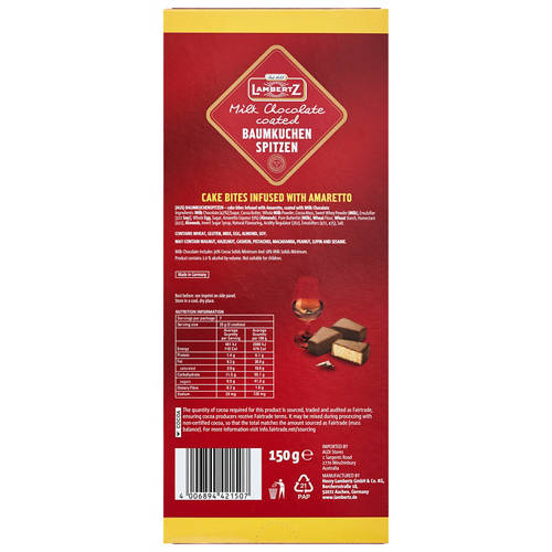 Front shot 3, Baumkuchen Spitzen Amaretto 150g