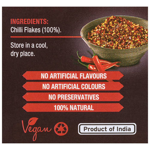 Ingredients 1, Indian Chilli Flakes Spice 155g