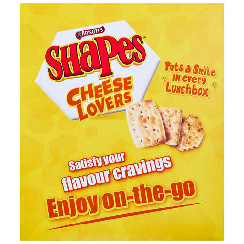 Front shot 3, Shapes Crackers Cheese Lovers 15 Pack 375g
