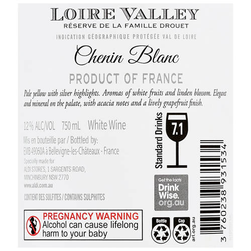 Nutrients 1, Chenin Blanc White Wine 750ml