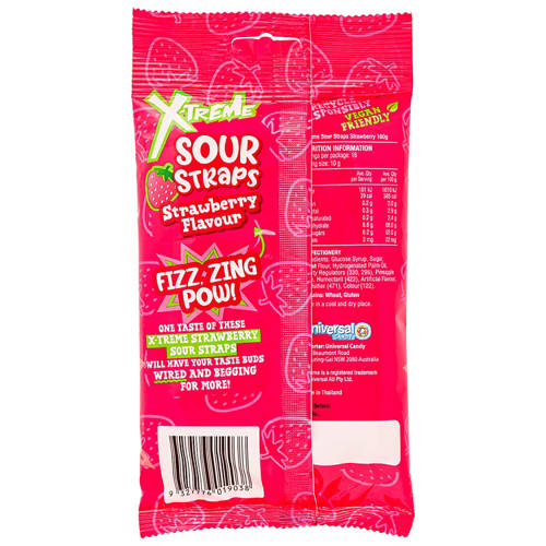 Front shot 2, Sour Straps Watermelon Flavour 160g