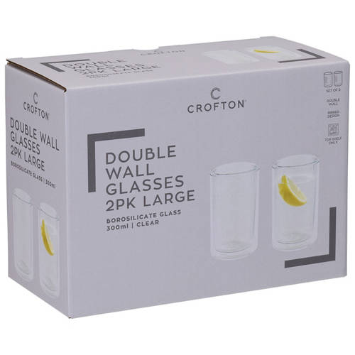 Front shot 2, Double Wall Glasses or Tea Cups 2 Pack
