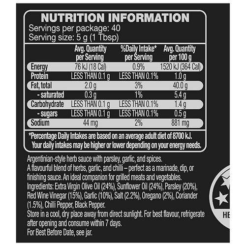 Nutrients 1, Chimichurri 200g